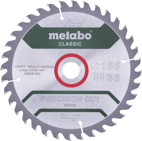 Metabo PRECISION CUT WOOD CLASSIC 628283000 Kreissägeblatt 190 x 30 x 1.4mm Zähneanzahl: 48 1St. von Metabo