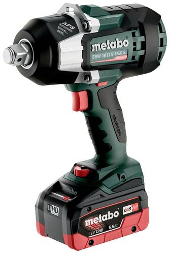 Metabo SSW 18 LTX 1750 BL 602402660 Akku-Schlagschrauber 18V Anzahl mitgelieferte Akkus 2 5.5Ah LiHD von Metabo