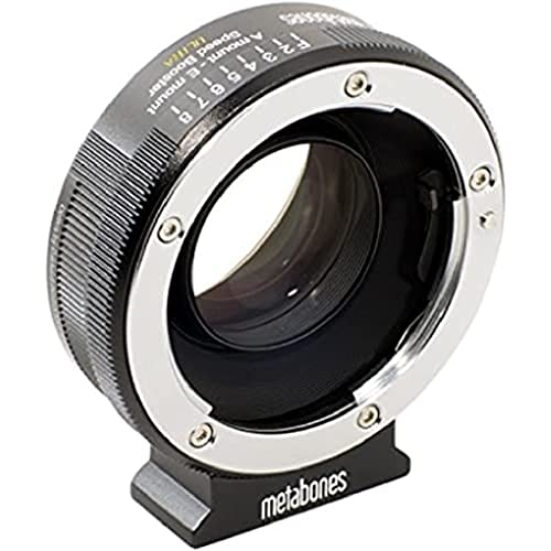 Metabones Sony Alpha to E-Mount Speed Booster Ultra 0.71x (Black Matt), MB_SPA-E-BM2, schwarz/Chrom von IPOTAO