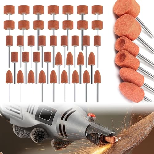 45pcs Korund Schleifspitzen Set, Schleifaufsätze für Dremel und Akkuschrauber, Polier- und Schleifköpfe mit 1/8" Schaft, Zubehör für Rotationswerkzeuge zum Schleifen, Polieren, Entgraten 45pcs Korund Schleifspitzen Set, Schleifaufsätze für Dremel und Akkuschrauber, Polier- und Schleifköpfe mit 1/8" Schaft, Zubehör für Rotationswerkzeuge zum Schleifen, Polieren, Entgraten von MetalNuts