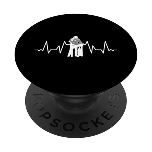 Schweisser Herzschlag fun schweissen Schweißgerät PopSockets Klebender PopGrip Schweisser Herzschlag fun schweissen Schweißgerät PopSockets Klebender PopGrip von Metallbauer Schweisser Zubehör Geschenke Shirt