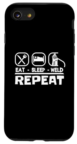 Schweisser SLEEP WELD Mechaniker schweissen Schweißgerät Hülle für iPhone SE (2020) / 7 / 8 von Metallbauer Schweisser Zubehör Geschenke Shirt