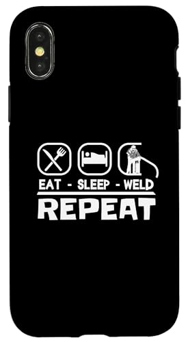 Schweisser SLEEP WELD Mechaniker schweissen Schweißgerät Hülle für iPhone X/XS Schweisser SLEEP WELD Mechaniker schweissen Schweißgerät Hülle für iPhone X/XS von Metallbauer Schweisser Zubehör Geschenke Shirt