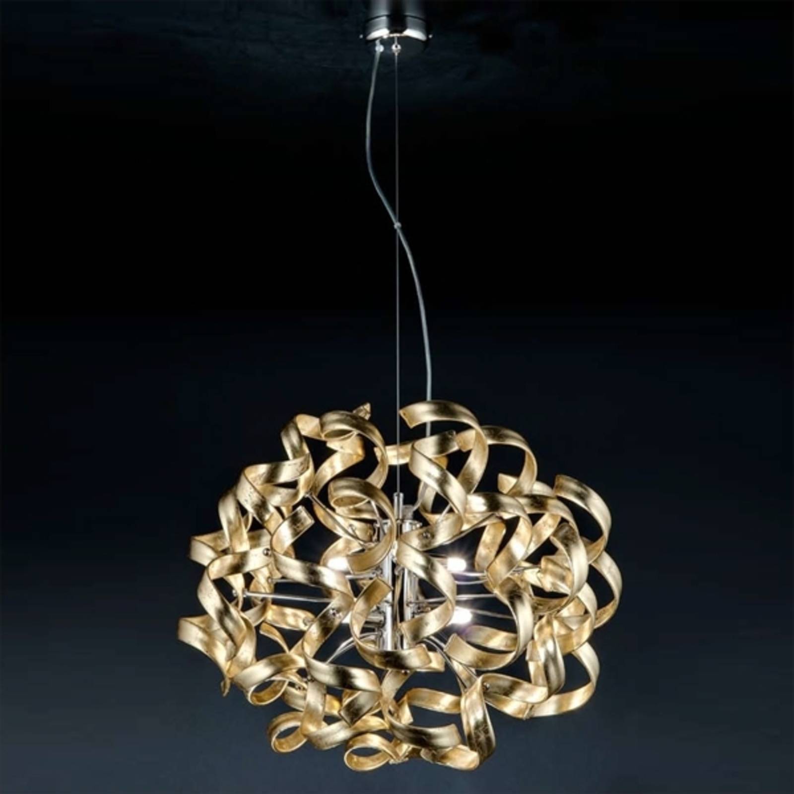 Hängeleuchte Gold, 50 cm Ø von Metallux