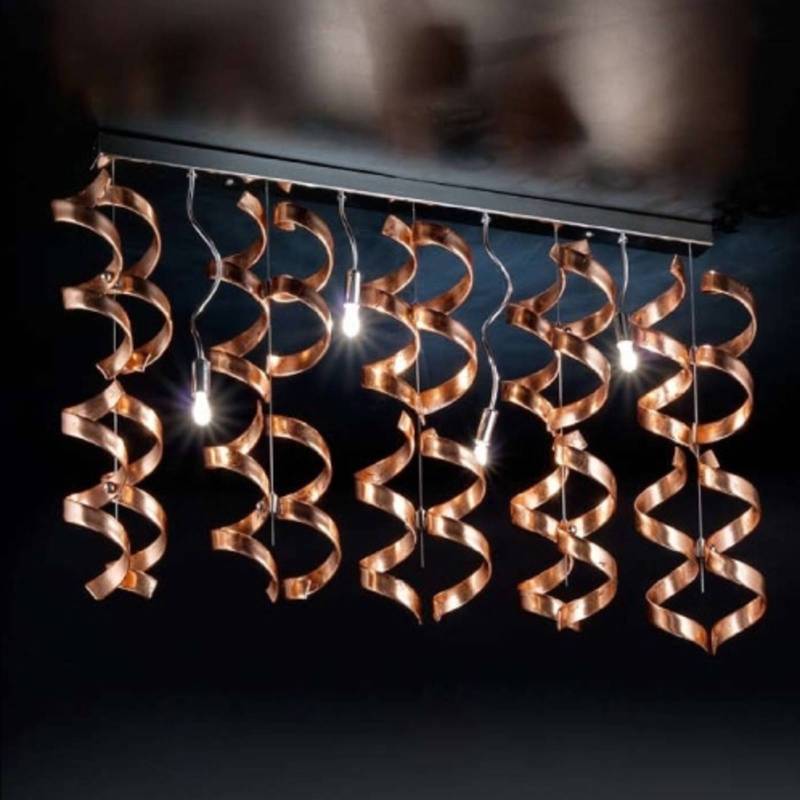 Spiralförmige Deckenleuchte Copper von Metallux