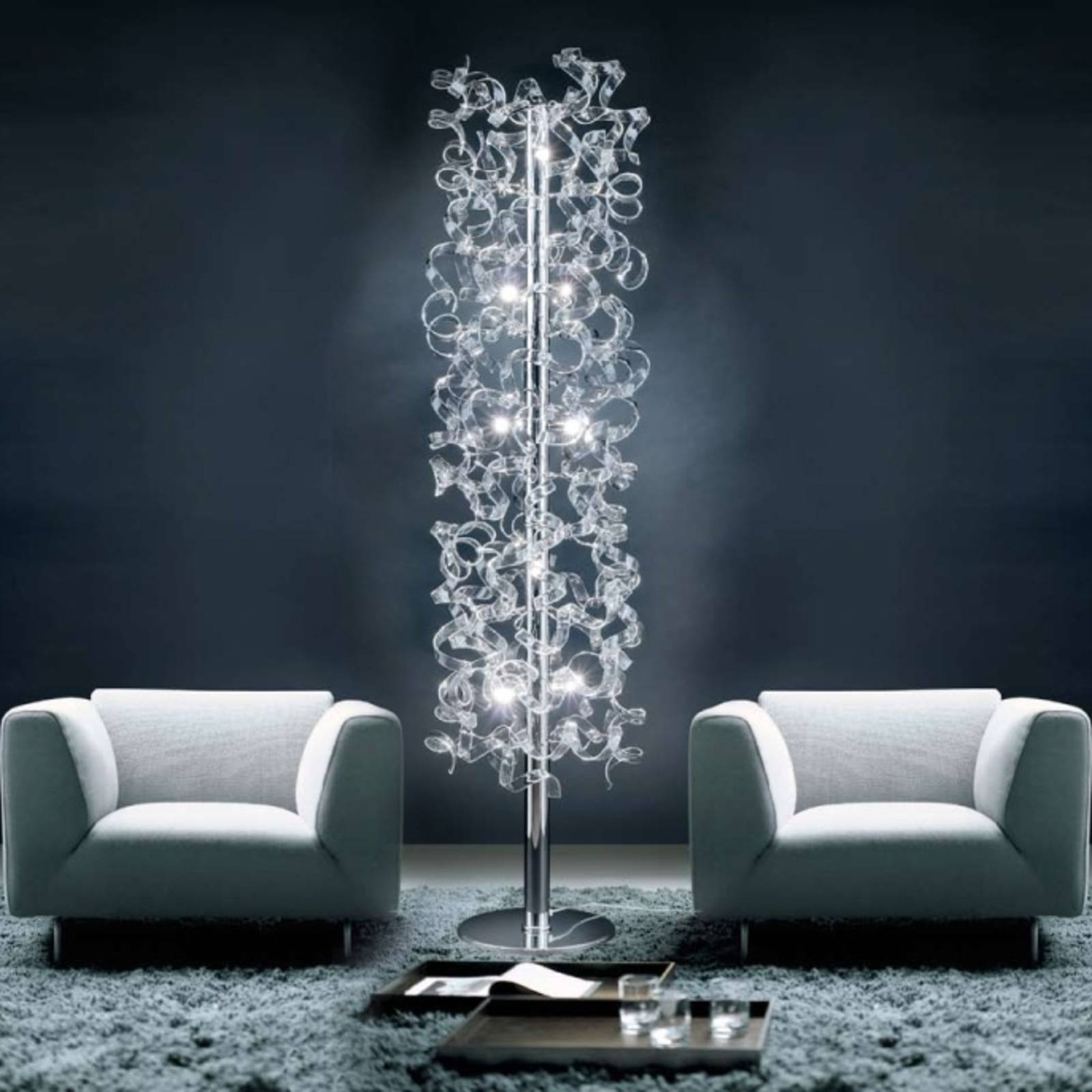 Stehleuchte Crystal mit besetztem Stab Stehleuchte Crystal mit besetztem Stab von Metallux
