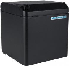 Metapace T-40, USB, RS232, Ethernet, 8 Punkte/mm (203dpi), Cutter, schwarz Bondrucker, Thermodirekt, 8 Punkte/mm (203dpi), Medienbreite (max): 82,5mm, Druckbreite (max.): 80mm, Rollendurchmesser (max.): 83mm, 250mm/Sek., USB, RS232, Ethernet, Kassenladenanschluss, Cutter, Black Mark Sensor, RAM: 2MB, Flash: 4MB, inkl.: Kabel (USB, RS232), Netzteil, Netzkabel (EU), Bonrolle, schwarz (6.6.02.0000047) von Metapace