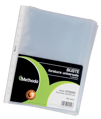 Methodo Universal-Perforation, 50 Stück, 22 cm x 30 cm, Größe, transparent von Methodo