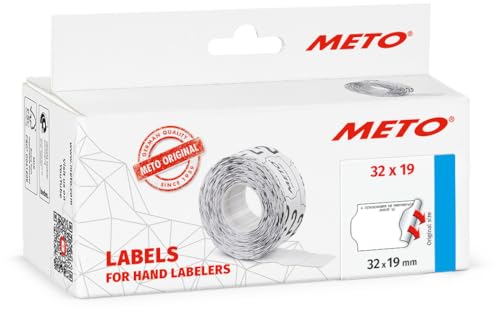 Meto Preisauszeichner Etiketten Vordruck « A consommer de préférence avant le » (32x19 mm, 2-zeilig, 5.000 Preisetiketten, weiß, permanent von Meto