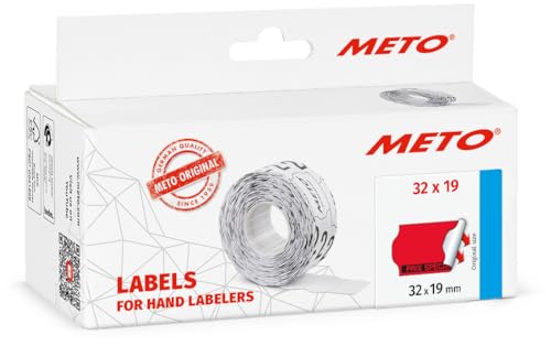 Meto Preisauszeichner Etiketten Vordruck « Prix Spécial » (32x19 mm, 2-zeilig, 5.000 Preisetiketten, fluor rot, permanent von Meto