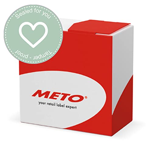 Meto Siegeletiketten in Spendbox (33mm rund, Pastel-Grün, permanent klebend, Sicherheitsschnitt, 500 Herz Aufkleber pro Etikettenrolle) von Meto
