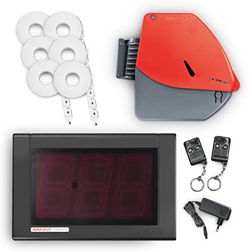 Meto Turn-O-Matic, Warteschlangen und Kundenfluss System (rote, dreistellige LED Anzeige), 1 Aufrufanlage mit Zubehör, sofort einsatzbereit von Meto