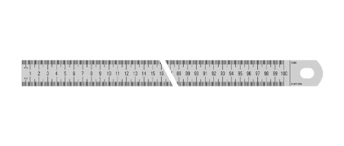 Metrica Massstab, rostfrei, 300 x 30 x 1 mm 1/2 mm, silber, 25121 von Metrica