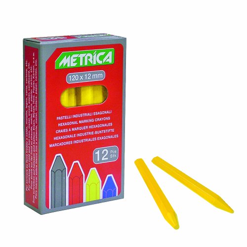 Metrica Sechskant Farbkreide, gelb, 12 Stück, 50042 von Metrica