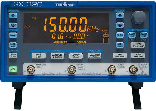 Metrix GX 320-E Funktionsgenerator USB, Funktionsgenerator netzbetrieben 0.001Hz - 20MHz Dreieck, Re von Metrix