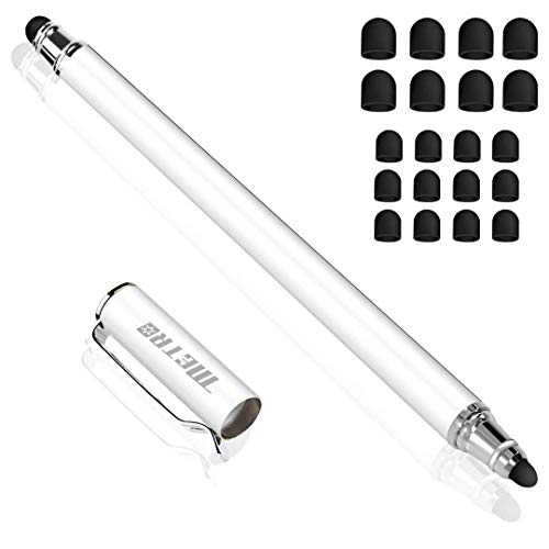 METRO 2 in 1 Premium Eingabestift Touchstift Stylus mit 20 X Ersatzspitzen für iPhone ipad Samsung Galaxy Smartphones und Tablets (Weiß) von Metro