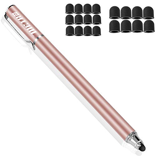 METRO Kapazitive Stylus Pens, Gummispitzen 2 in 1 Serie, Hohe Empfindlichkeit & Präzision Styli Pens für Touchscreens Geräte (Roségold) von Metro