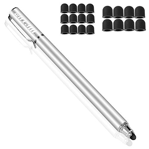 METRO Kapazitive Stylus Pens, Gummispitzen 2-in-1 Serie, Hohe Empfindlichkeit & Präzision Styli Stifte für Touchscreen-Geräte (Silber) von Metro