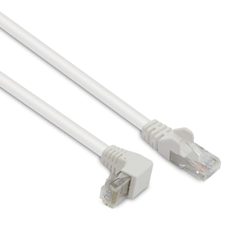 METRONIC, Cat5e RJ45 UTP Ethernet-Kabel, gewinkelt, 90 Grad, 1 Gbit/s, vergoldete Anschlüsse, ideal für Computer, Smart TV, Spielekonsolen (0,5 m) von Metronic