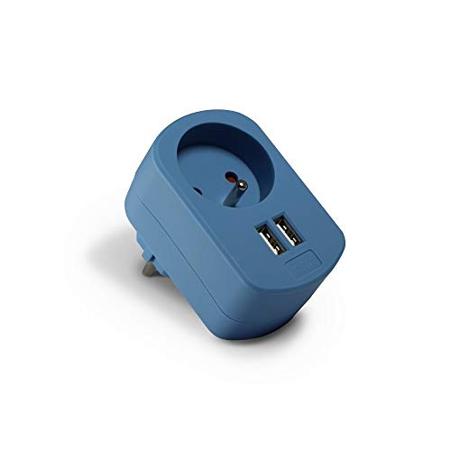 METRONIC 495089 Ladegerät 2 x USB blau von Metronic