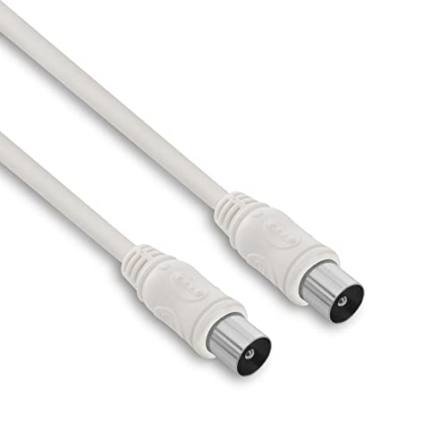 Metronic 338002 Koaxialkabel TV Kabel 9,52mm Stecker auf Stecker 2m weiß von Metronic