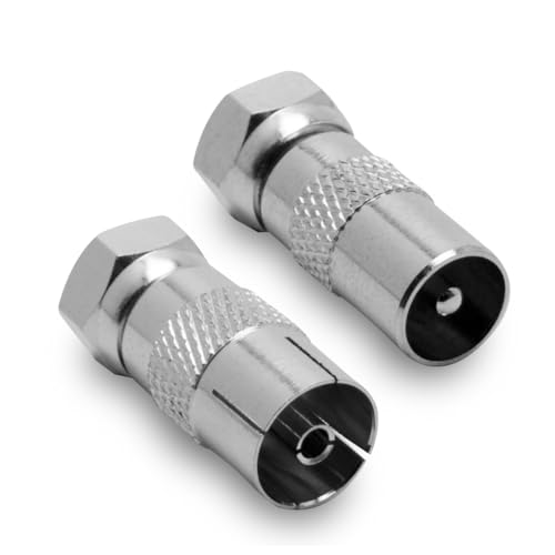 Metronic 338122 Stecker und Anschluss, 2 Adapter F männlich / 9,52 mm männlich und F männlich / 9,52 mm weiblich von Metronic