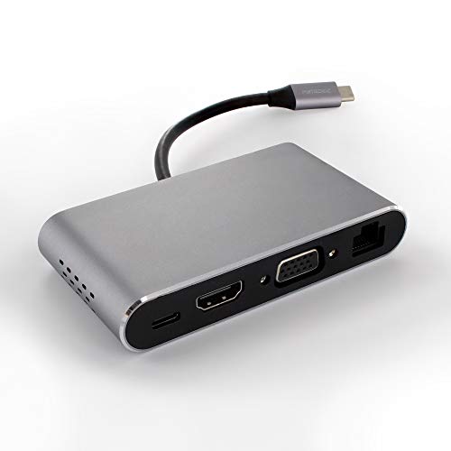 Metronic 395057 USB-C Adapter 8 in 1 HDMI, RJ45 Gigabit, 2X USB-A, VGA, SD/Micro SD, USB-C PD von Metronic