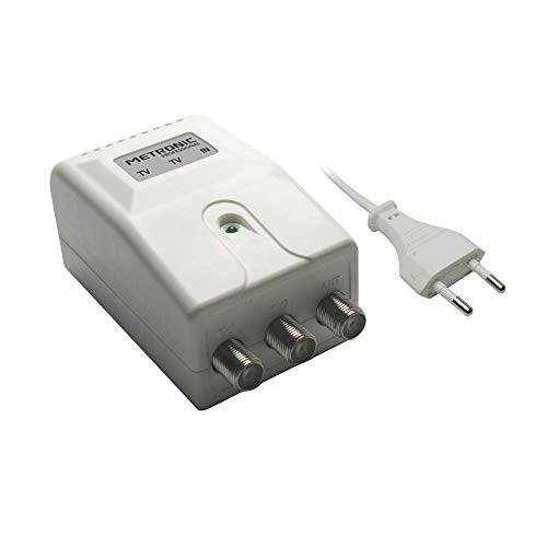 Metronic 414041 Netzteil für Antennenverstärker mit 2 TV-Ausgängen, weiß von Metronic