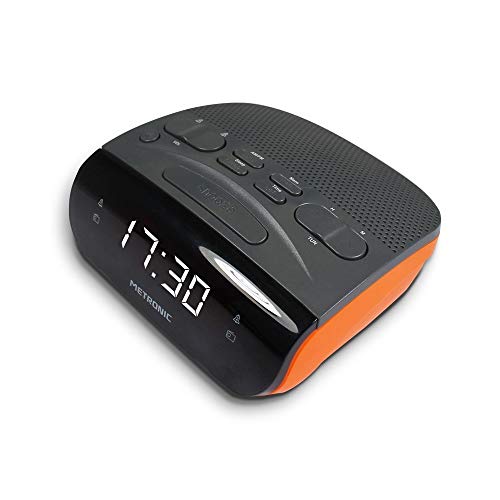 Metronic 477034 Uhrenradio - Radiowecker FM Radio Duo Colors LED Anzeige - Orange/Schwarz Metronic 477034 Uhrenradio - Radiowecker FM Radio Duo Colors LED Anzeige - Orange/Schwarz von Metronic