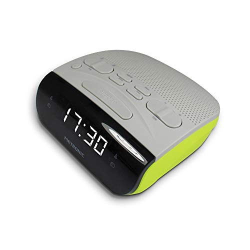 Metronic 477035 Uhrenradio - Radiowecker FM Radio Duo Colors LED Anzeige - Grün/Grau Metronic 477035 Uhrenradio - Radiowecker FM Radio Duo Colors LED Anzeige - Grün/Grau von Metronic