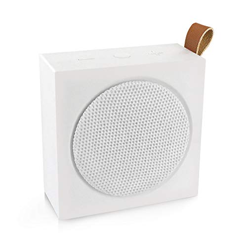 Metronic 477098 Tragbarer Lautsprecher Xtra Color Bluetooth 3 W mit leistungsstarken Bässen, microSD MP3-Anschluss und 15 Stunden Akkulaufzeit, Weiß von Metronic