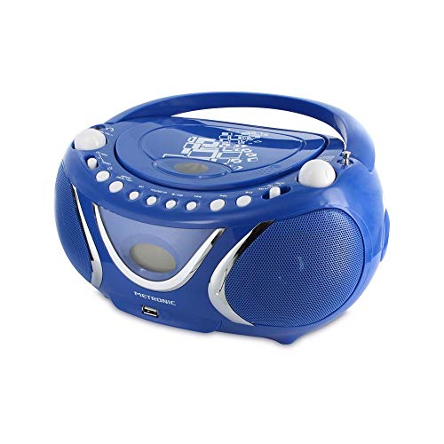 Metronic 477132 Radio CD- MP3 Boombox Square Blau von Metronic