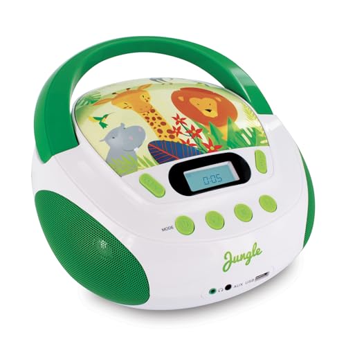 MOOOV 477144 CD-Player für Kinder, Jungle, mit USB-/AUX-IN-Port Grün/Weiß MOOOV 477144 CD-Player für Kinder, Jungle, mit USB-/AUX-IN-Port Grün/Weiß von mooov
