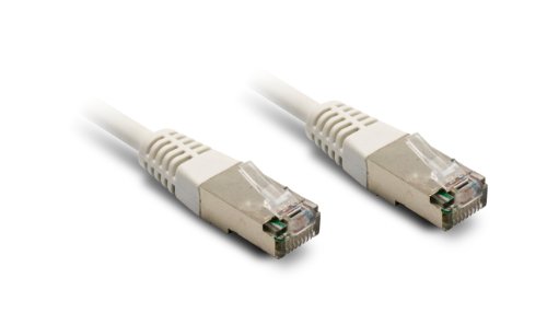 Metronic Ethernet-Kabel, RJ45, abgeschirmt, gerade, männlich/männlich, 5 m, Weiß von Metronic