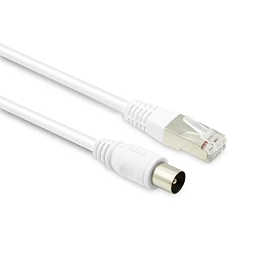 Metronic Kabel RJ45 / TV Koaxial 9,52 mm männlich auf männlich 5 Meter – 395286 von Metronic