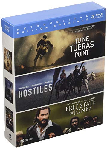 Coffret aventure 3 films : tu ne tueras point ; hostiles ; free states of jones [Blu-ray] von Metropolitan Video