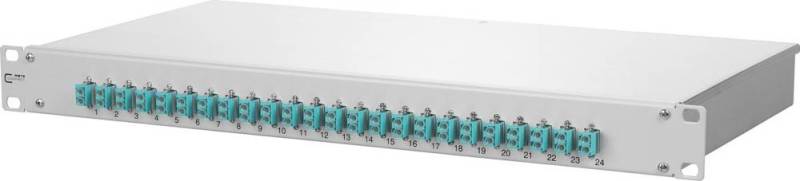 Metz OpDAT fix 24xLC-D OM3 1502557724-E Keramik aqua bestückt 19z 1HE Spleißbox von Metz Connect GmbH