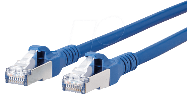 BTR 1308451044-E - Patchkabel RJ45 Cat.6A  S/FTP  1 m blau von Metz Connect