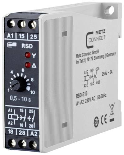 Metz Connect 11016005270317 RSD-E10 Stern-Dreieck-Relais 230 V/AC 1 St. 2 Wechsler von Metz Connect