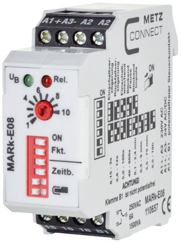 Metz Connect 110657 MARk-E08 Zeitrelais Multifunktional 230 V/AC 1 St. 1 Wechsler von Metz Connect