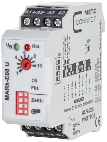 Metz Connect 1106574133 MARk-E08 Zeitrelais Multifunktional 230 V/AC 1 St. 1 Wechsler von Metz Connect