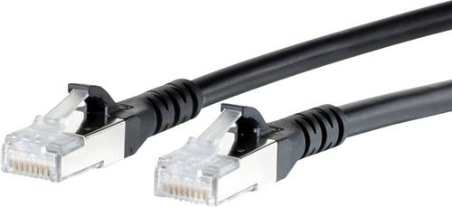 Metz Connect 1308451000-E RJ45 Netzwerkkabel, Patchkabel CAT 6a S/FTP 1.00m Schwarz mit Rastnasensch von Metz Connect