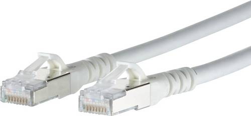 Metz Connect 1308451088-E RJ45 Netzwerkkabel, Patchkabel CAT 6a S/FTP 1.00m Weiß mit Rastnasenschut von Metz Connect