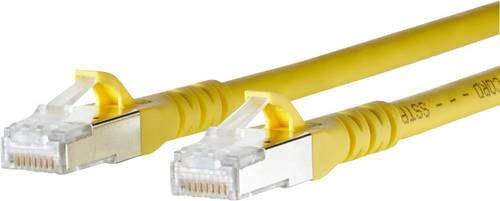 Metz Connect 1308452077-E RJ45 Netzwerkkabel, Patchkabel CAT 6a S/FTP 2.00m Gelb mit Rastnasenschutz von Metz Connect