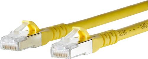 Metz Connect 1308453077-E RJ45 Netzwerkkabel, Patchkabel CAT 6a S/FTP 3.00m Gelb mit Rastnasenschutz von Metz Connect