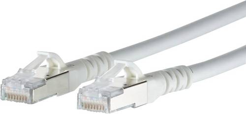 Metz Connect 1308453088-E RJ45 Netzwerkkabel, Patchkabel CAT 6a S/FTP 3.00m Weiß mit Rastnasenschut von Metz Connect