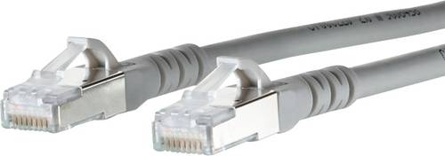 Metz Connect 130845A533-E RJ45 Netzwerkkabel, Patchkabel CAT 6a S/FTP 15.00m Grau mit Rastnasenschut von Metz Connect