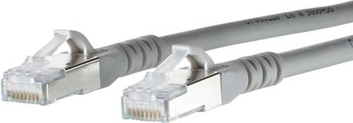 Metz Connect 130845B533-E RJ45 Netzwerkkabel, Patchkabel CAT 6a S/FTP 25.00m Grau mit Rastnasenschut von Metz Connect