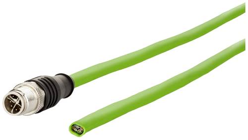 Metz Connect 142M2X10020 M12 Netzwerkkabel, Patchkabel CAT 6a S/FTP 2.00m Grün PUR-Mantel, Säurebe von Metz Connect