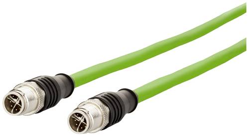 Metz Connect 142M2X11010 M12 Netzwerkkabel, Patchkabel CAT 6a S/FTP 1.00m Grün PUR-Mantel, Säurebe von Metz Connect